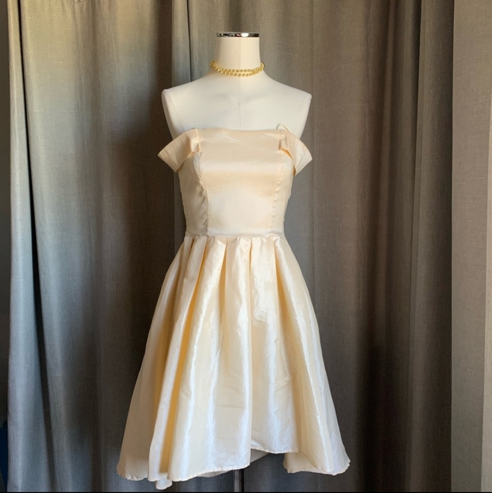 Miss Avenue off the Shoulder High Low Dress